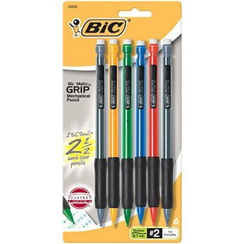5 X BIC USA INC BICMPGP61 BIC MATIC GRIP 6PK ASST MECHANICAL 5 X BIC USA INC BICMPGP61 BIC MATIC GRIP 6PK ASST MECHANICAL
